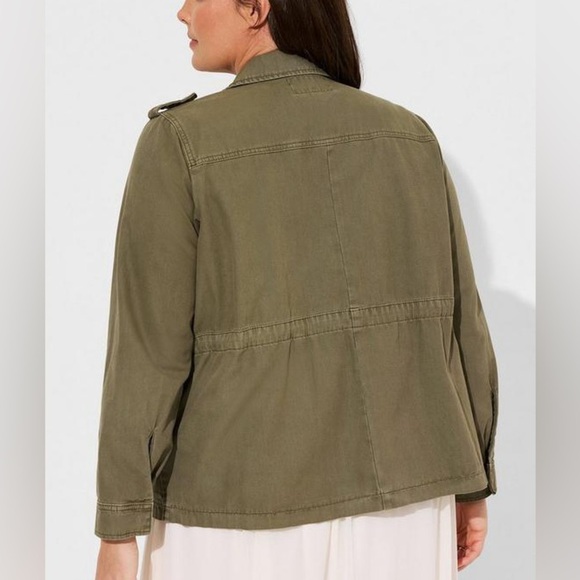 Torrid Light Weight Canvas Anorak Jacket Dusty Olive - Picture 2 of 13